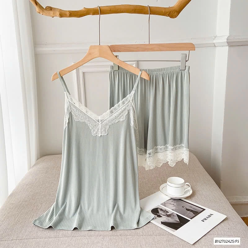 BỘ NGỦ 2 DÂY VIỀN REN NỮ