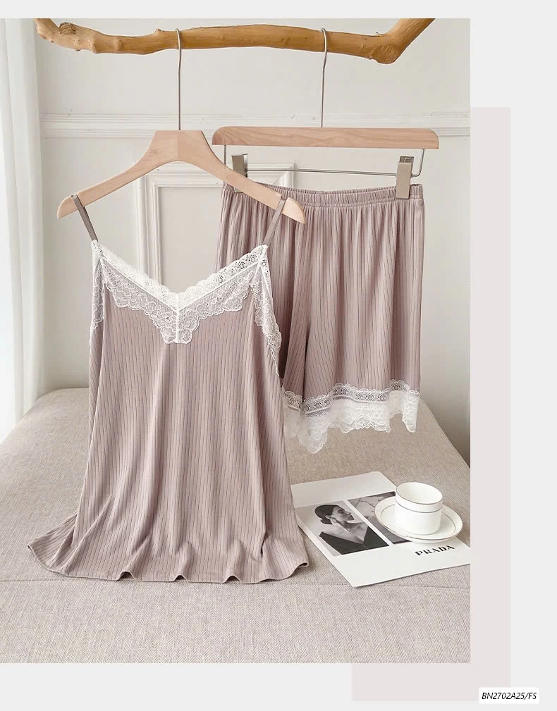 BỘ NGỦ 2 DÂY VIỀN REN NỮ