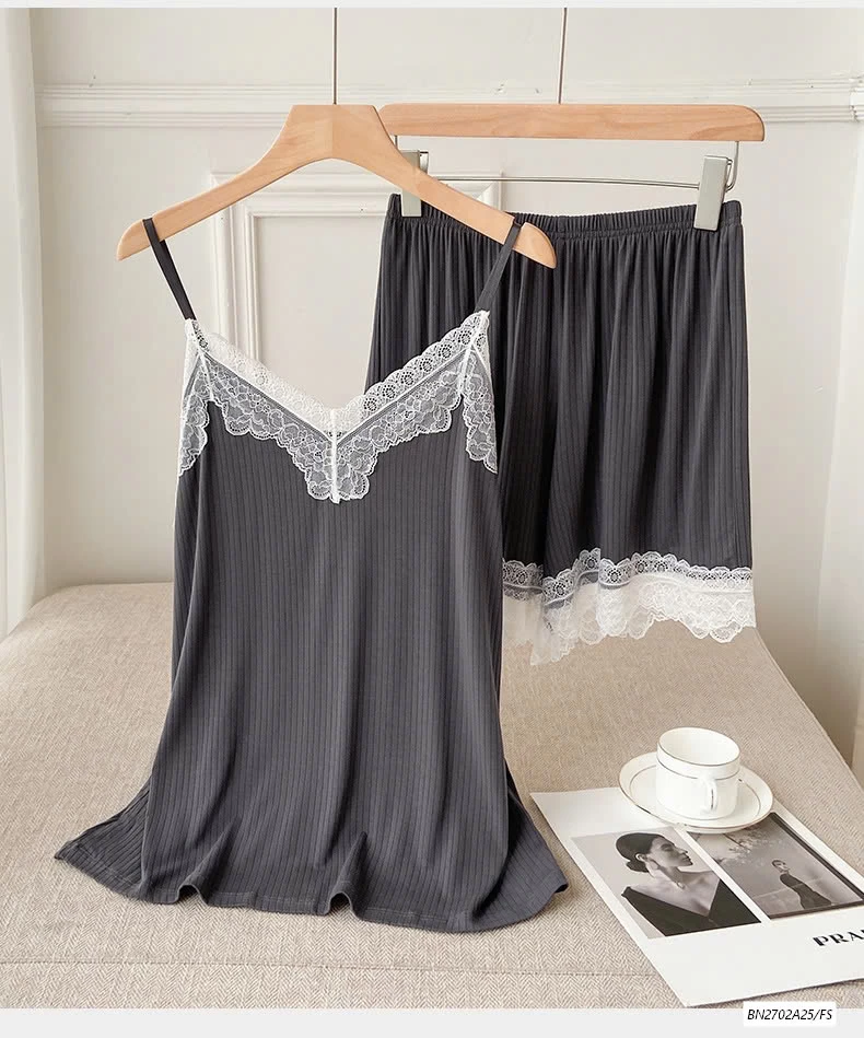 BỘ NGỦ 2 DÂY VIỀN REN NỮ