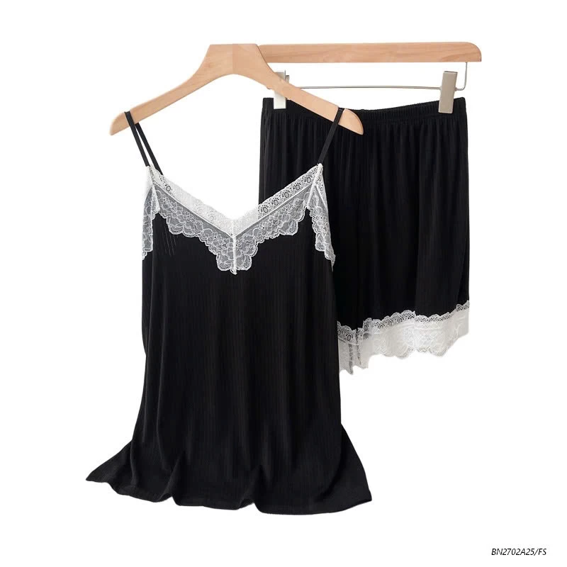 BỘ NGỦ 2 DÂY VIỀN REN NỮ