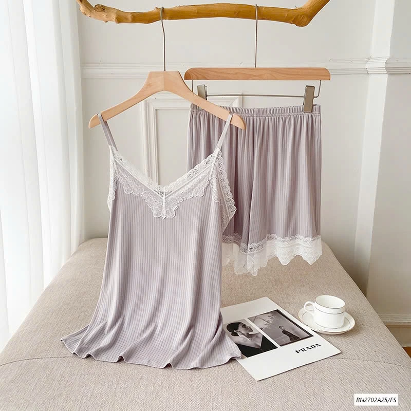 BỘ NGỦ 2 DÂY VIỀN REN NỮ