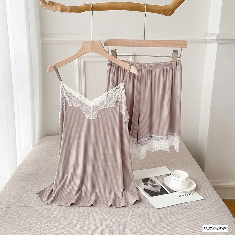 BỘ NGỦ 2 DÂY VIỀN REN NỮ