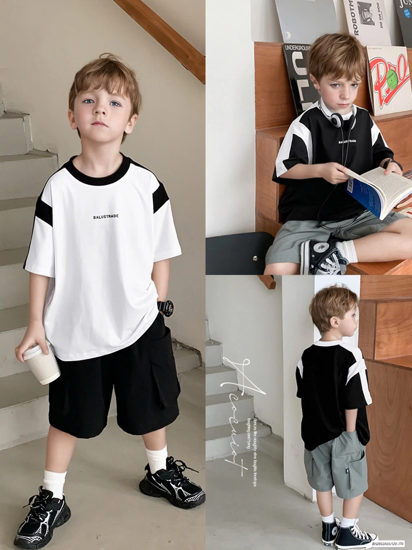 ÁO THUN BASIC PHỐI MÀU TAY