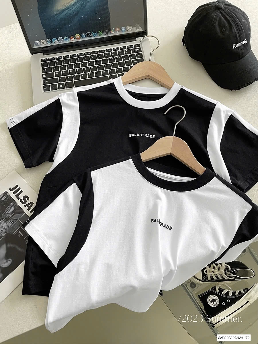 ÁO THUN BASIC PHỐI MÀU TAY