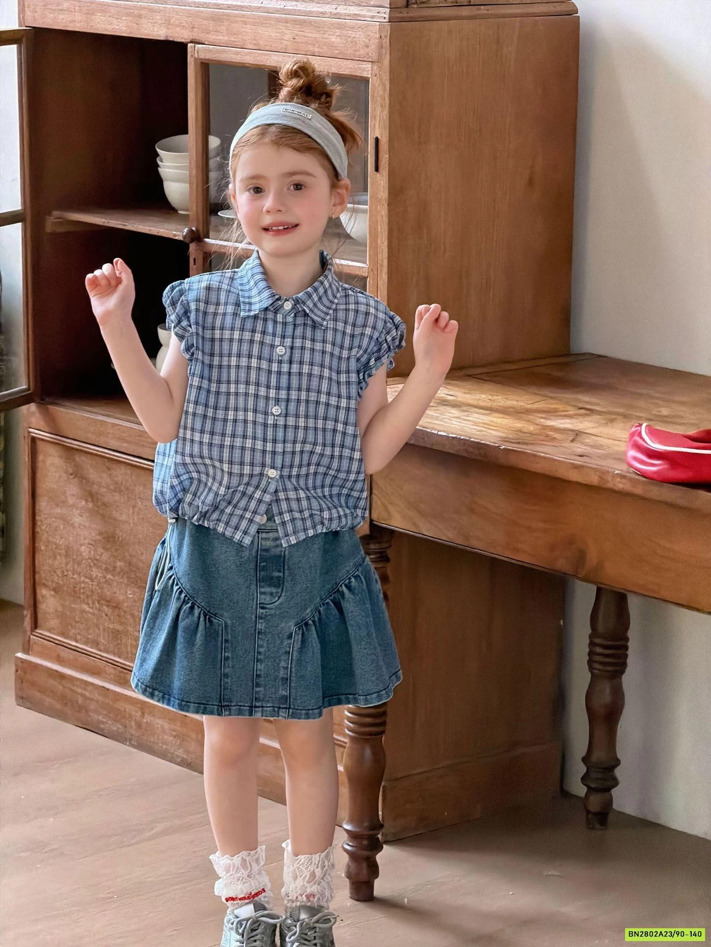 SƠ MI CARO MIX CV JEANS ĐUÔI CÁ