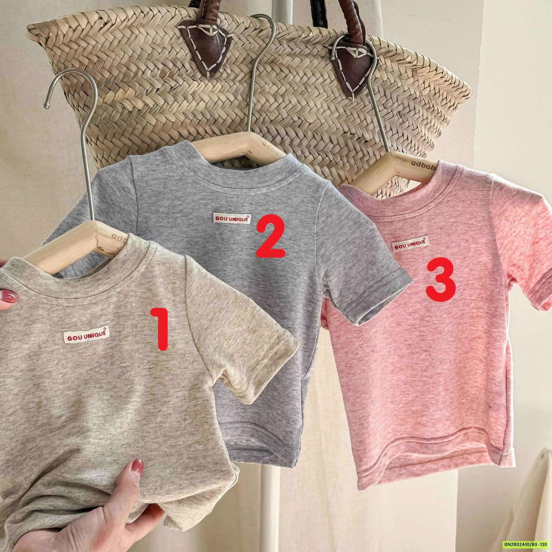 ÁO THUN BÚN TRƠN MÀU ADBABY 6203