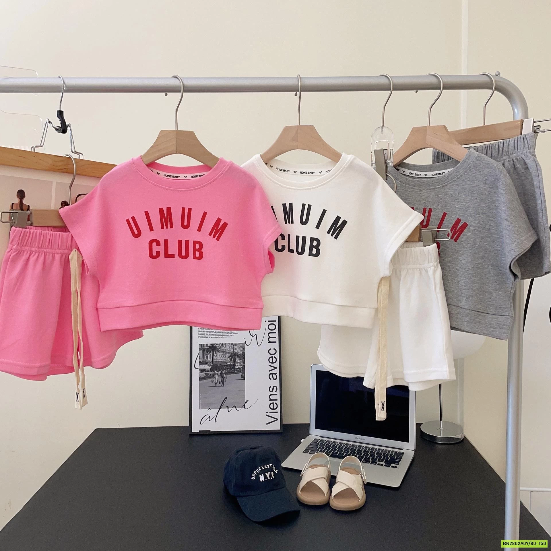 BỘ COTTON TAY HẾN IN CHỮ