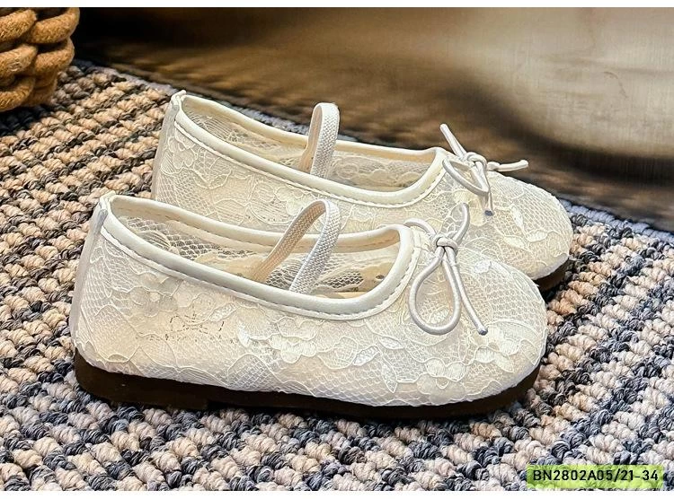 GIÀY BÚP BÊ LƯỚI THÊU BÉ GÁI