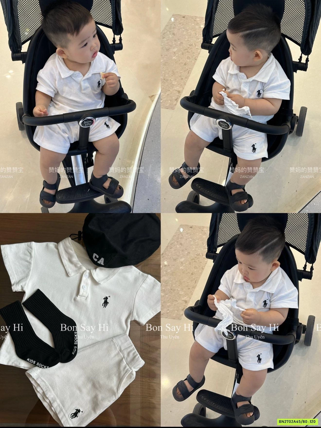 SÉT POLO TRẮNG THÊU NGỰA