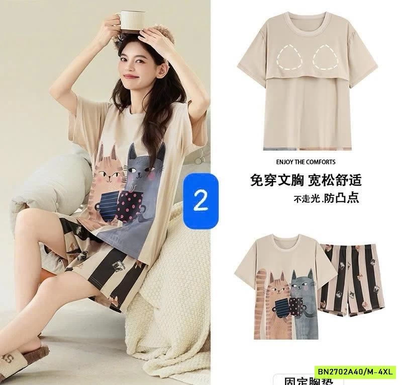 BỘ MẶC NHÀ NỮ KÈM BRA CC