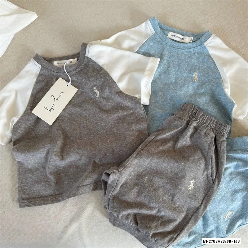 BỘ COTTON PHỐI MÀU TAY MMY