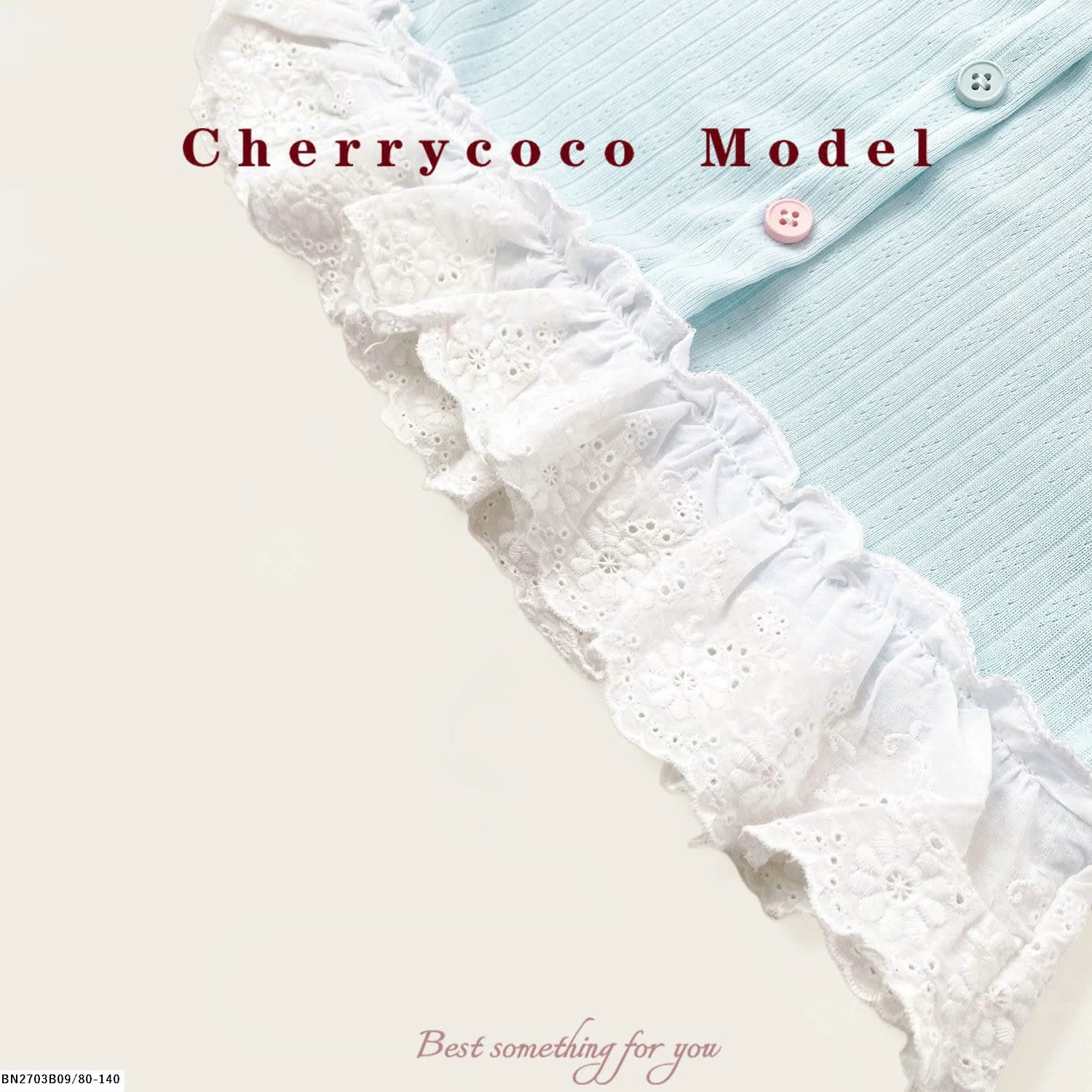 ÁO THUN ĐÍNH NƠ CHO BG CHERRYCOCO