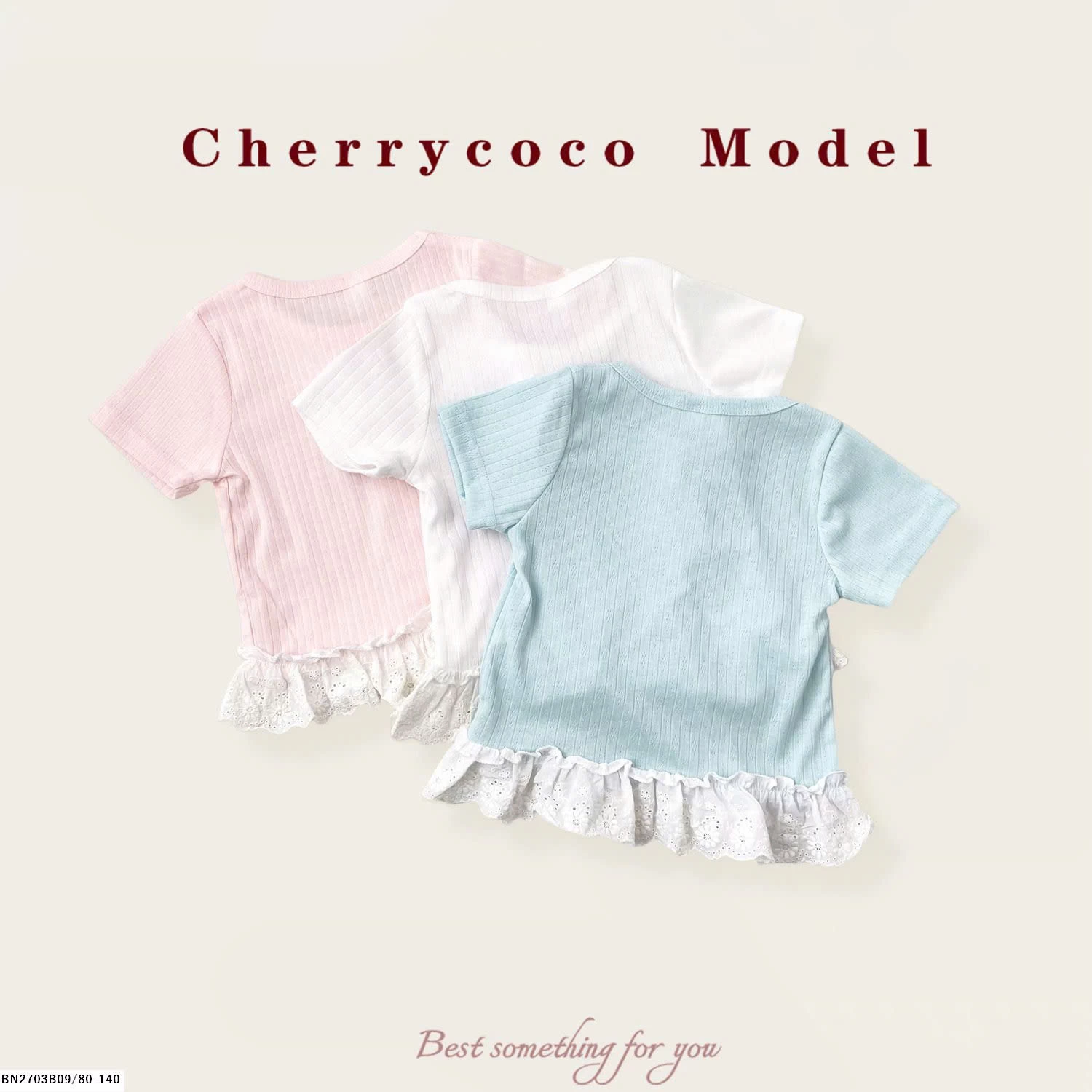 ÁO THUN ĐÍNH NƠ CHO BG CHERRYCOCO