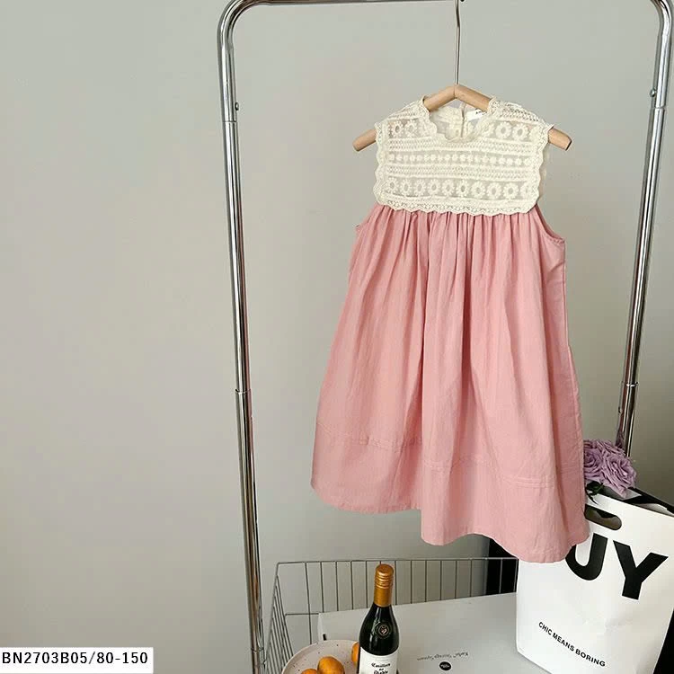 Váy bé gái phối ren AMBB