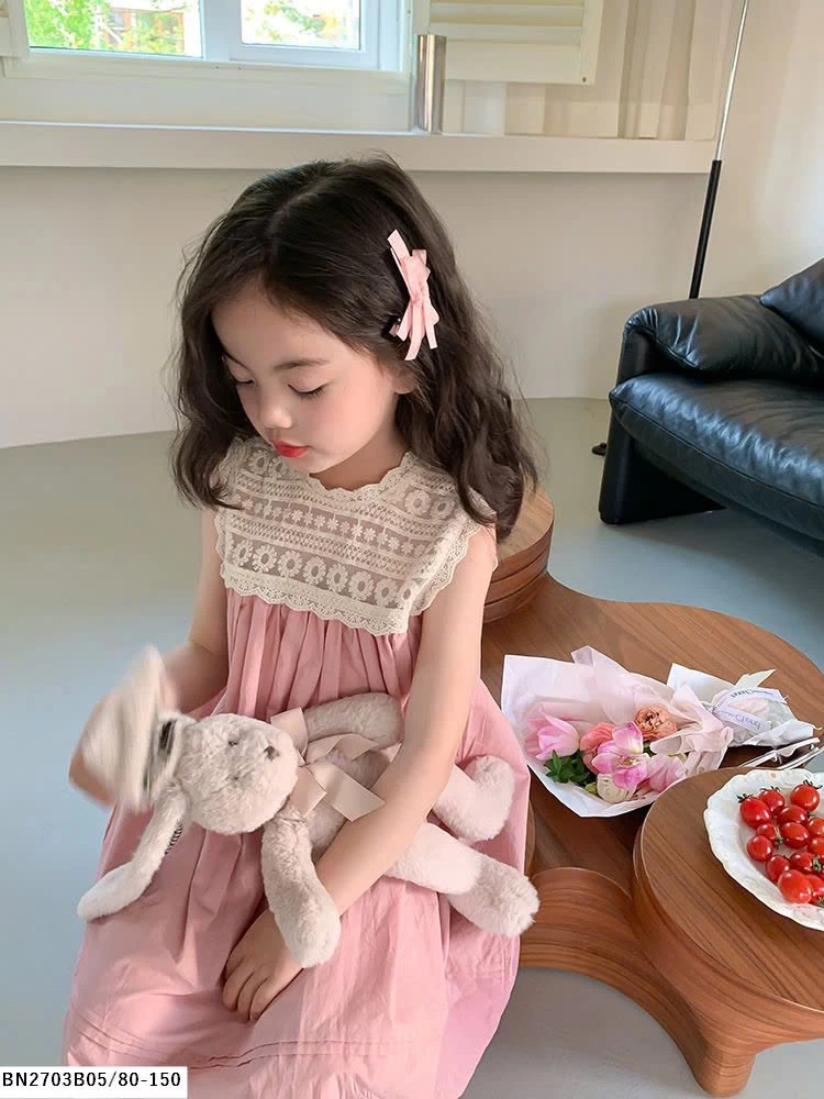 Váy bé gái phối ren AMBB