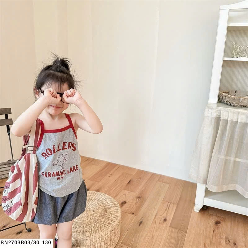 ÁO COTTON 2 DÂY CHO BÉ