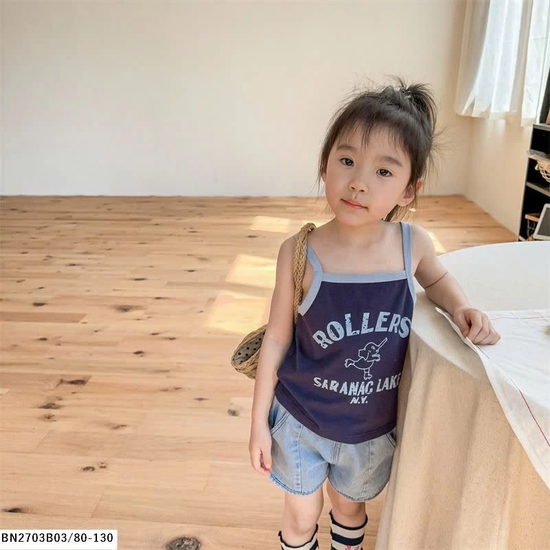 ÁO COTTON 2 DÂY CHO BÉ