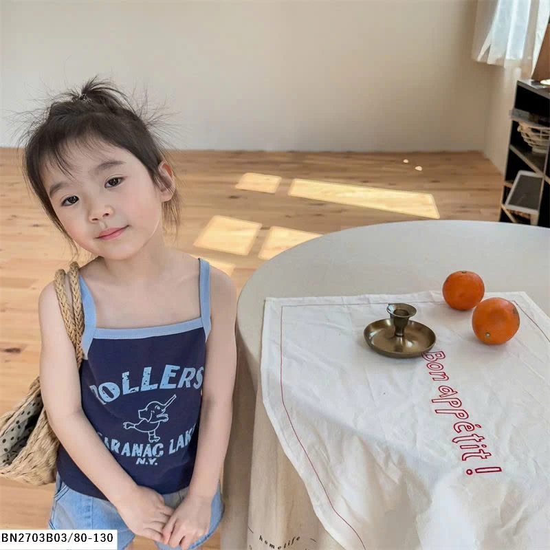 ÁO COTTON 2 DÂY CHO BÉ