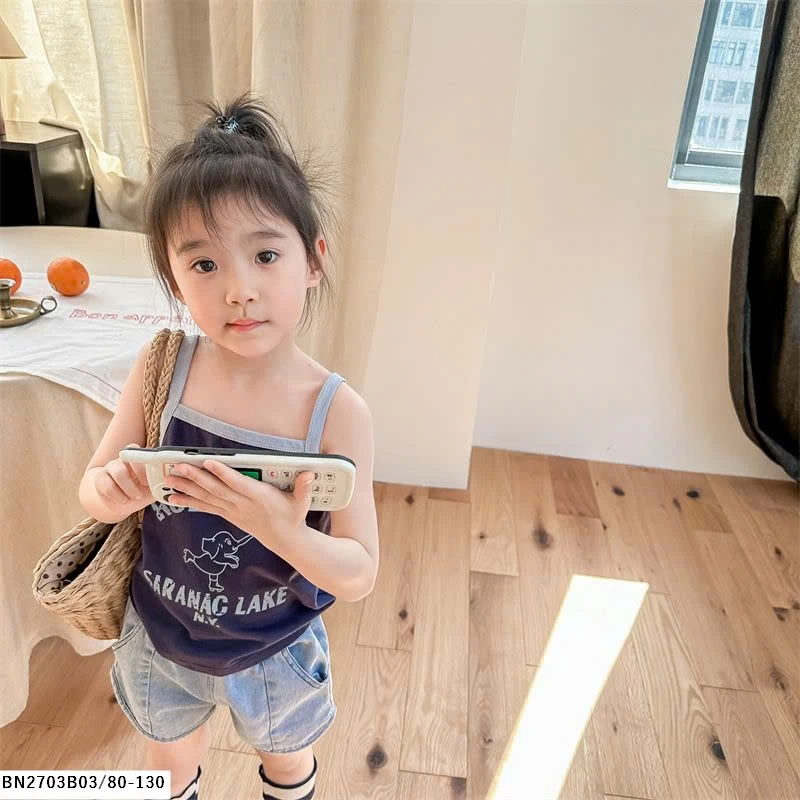 ÁO COTTON 2 DÂY CHO BÉ