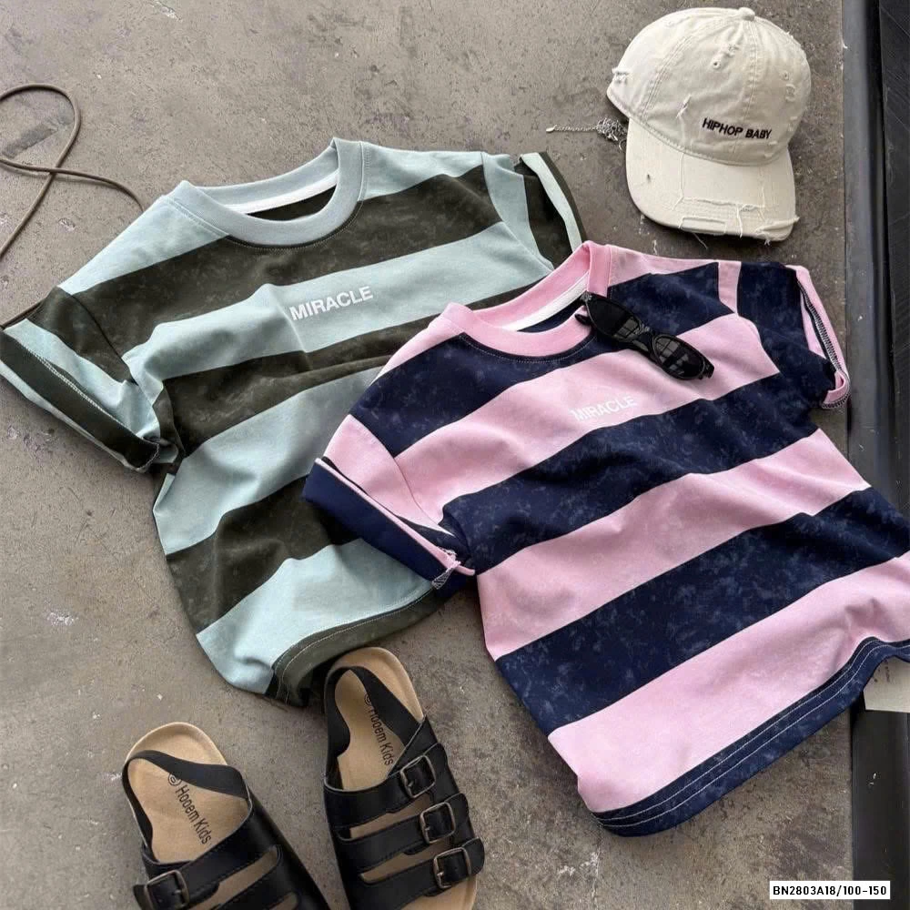 ÁO THUN KẺ MIX SHORT TÚI HỘP