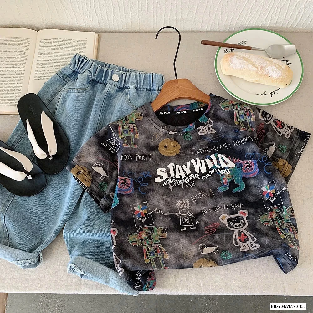 ÁO THUN IN HỌA TIẾT GẤU