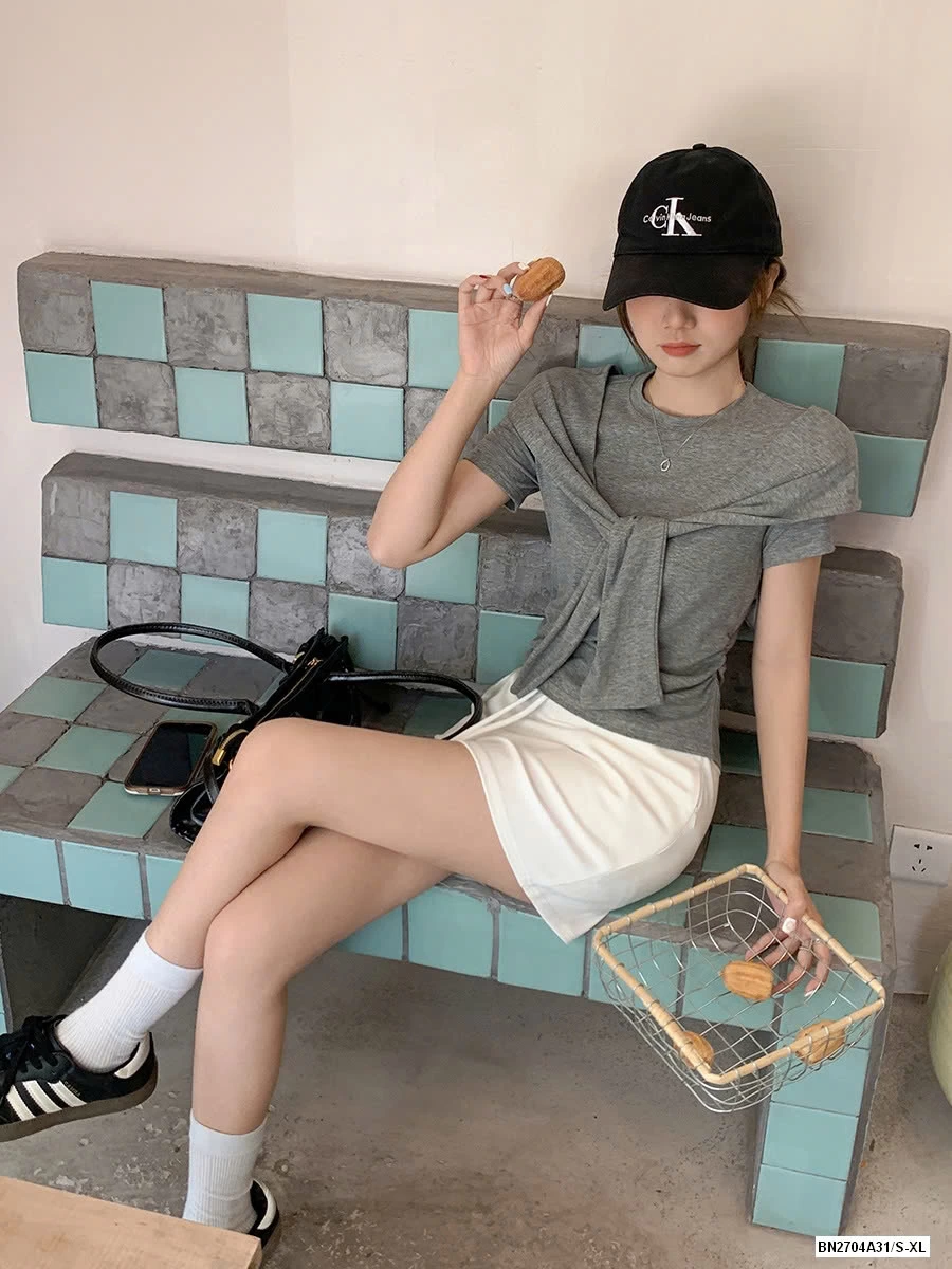 ÁO THUN BOZIP XÁM GIẢ KHĂN CHOÀNG