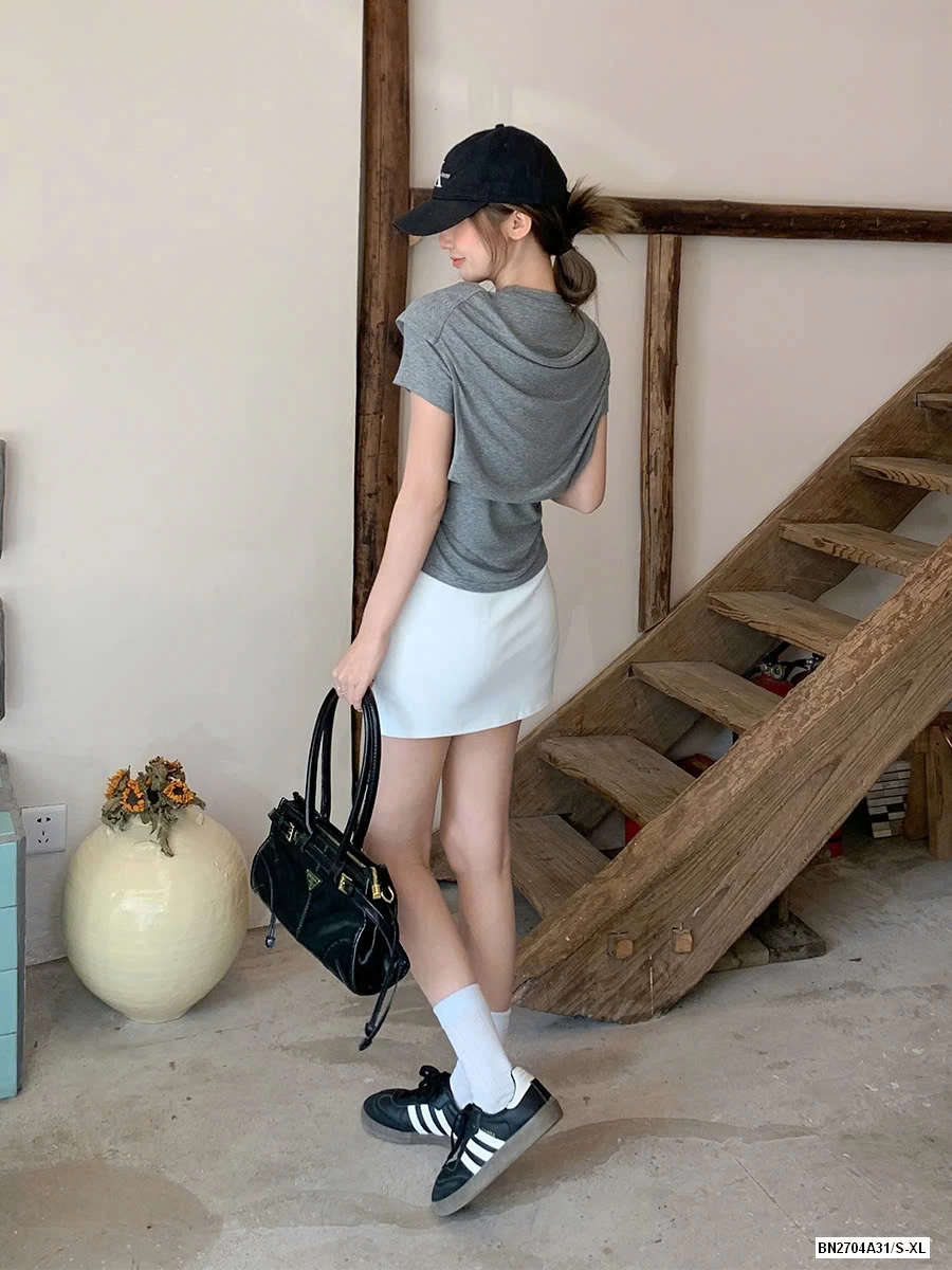 ÁO THUN BOZIP XÁM GIẢ KHĂN CHOÀNG