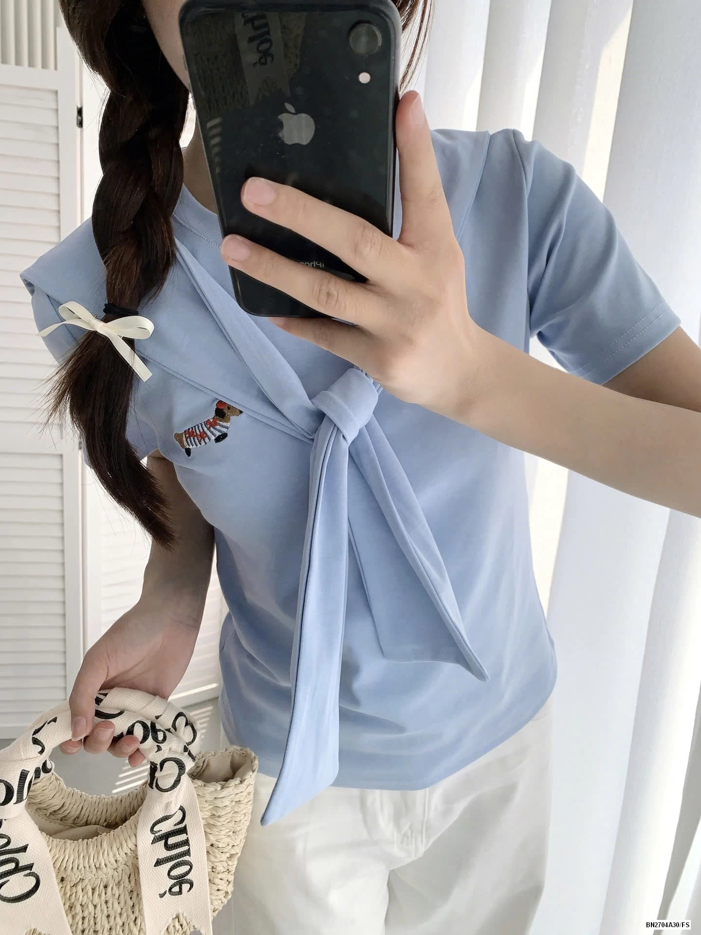 ÁO THUN LOGO CÚN GIẢ KHĂN CHOÀNG VAI