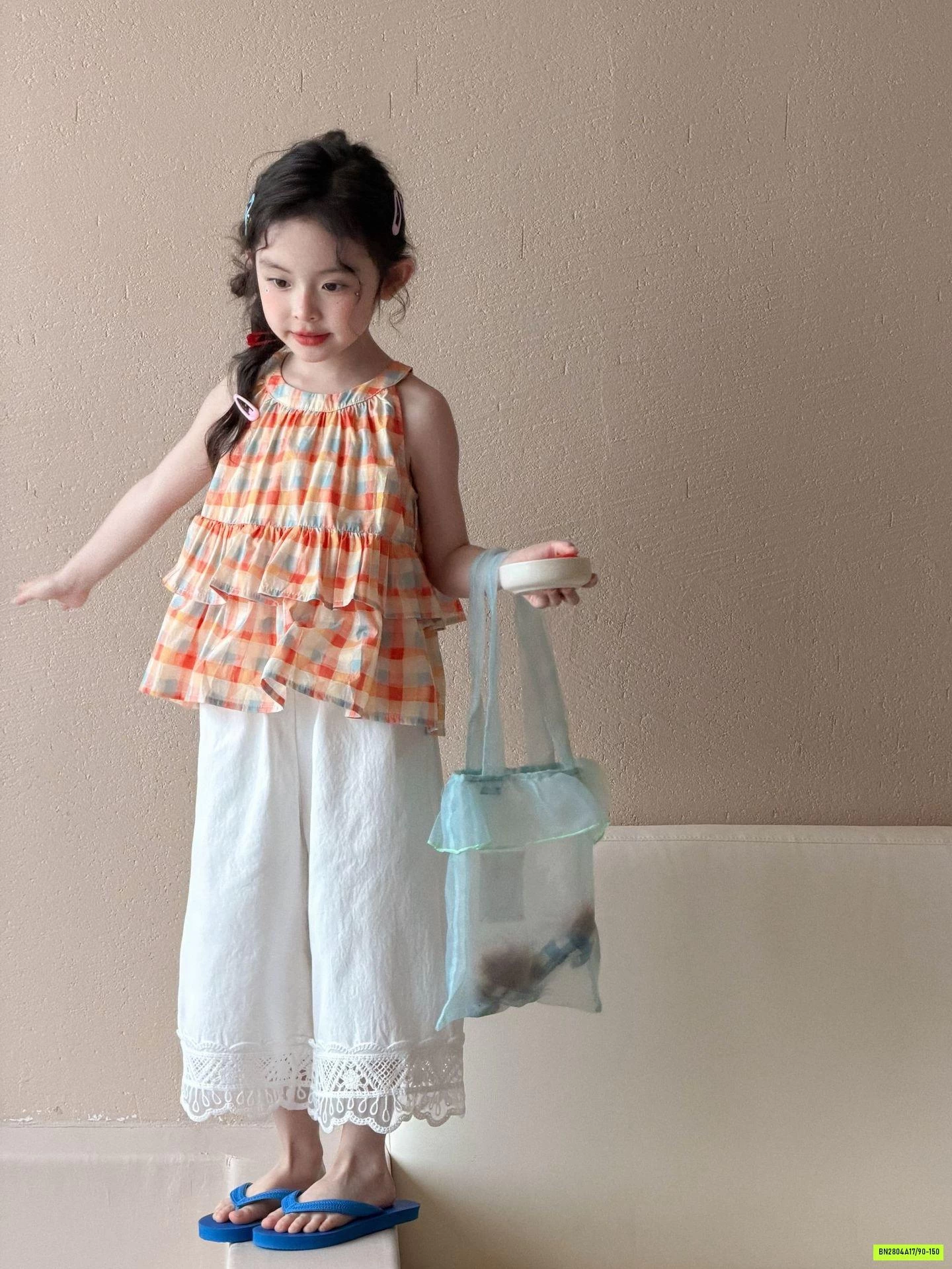 ÁO BABYDOLL CAM MIX QUẦN SUÔNG