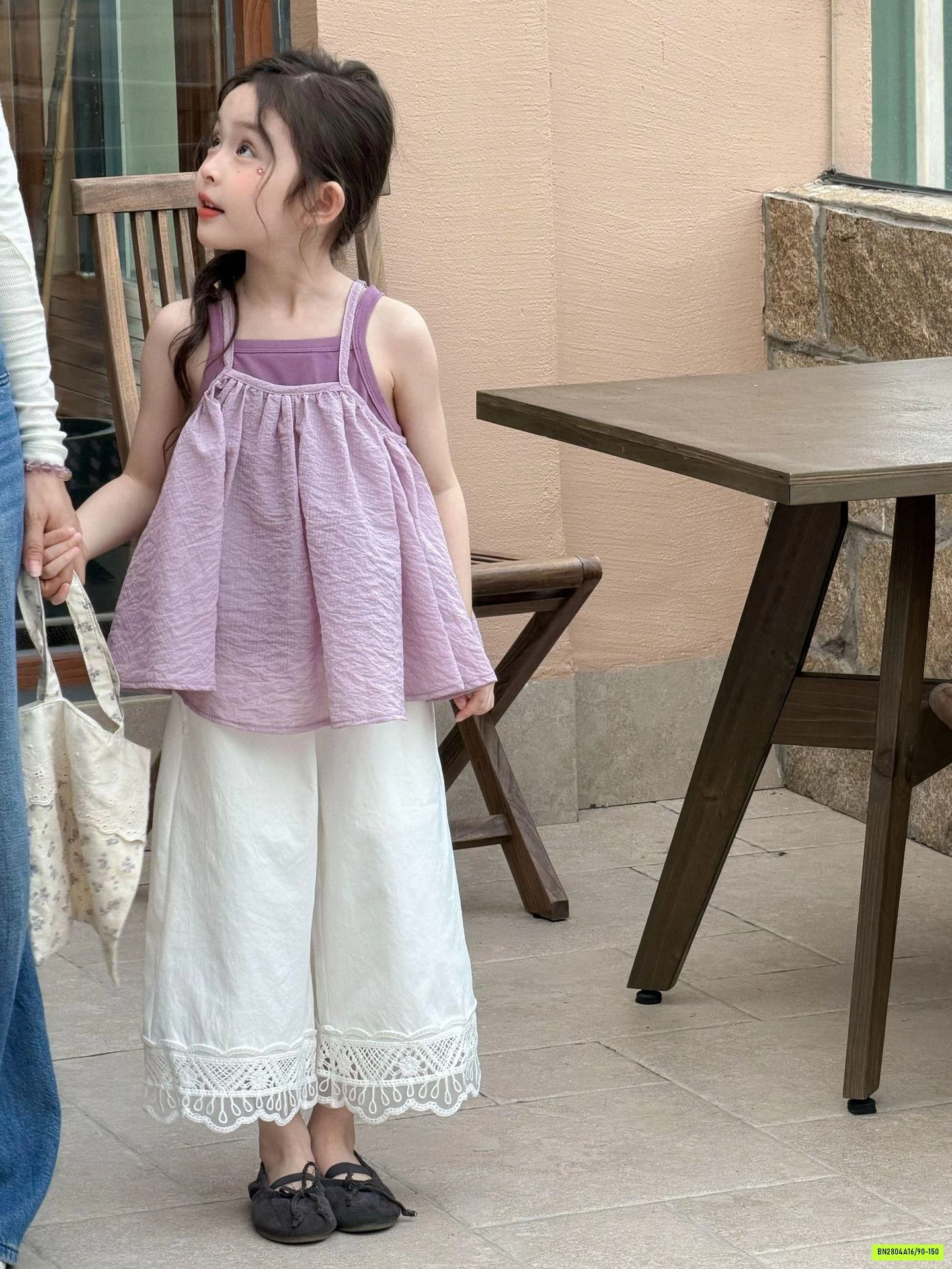 ÁO BABYDOLL TÍM MIX QUẦN SUÔNG