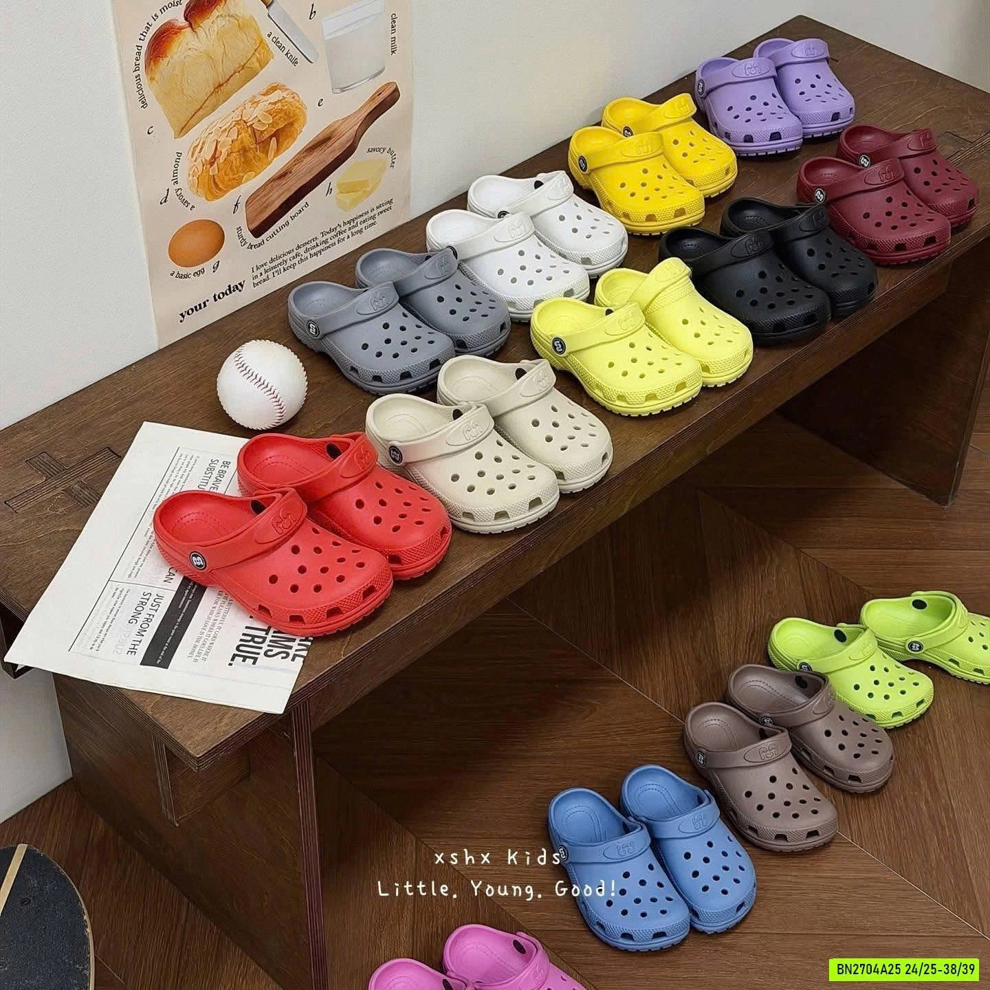 CROCS TRƠN MÀU CAO CẤP