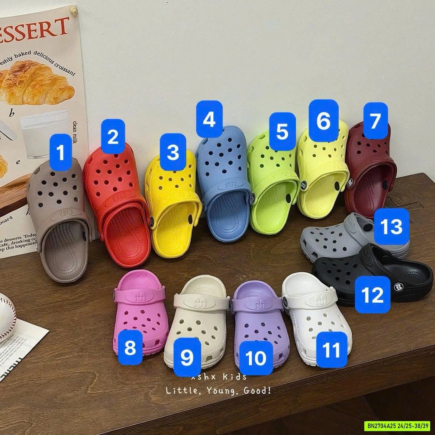 CROCS TRƠN MÀU CAO CẤP