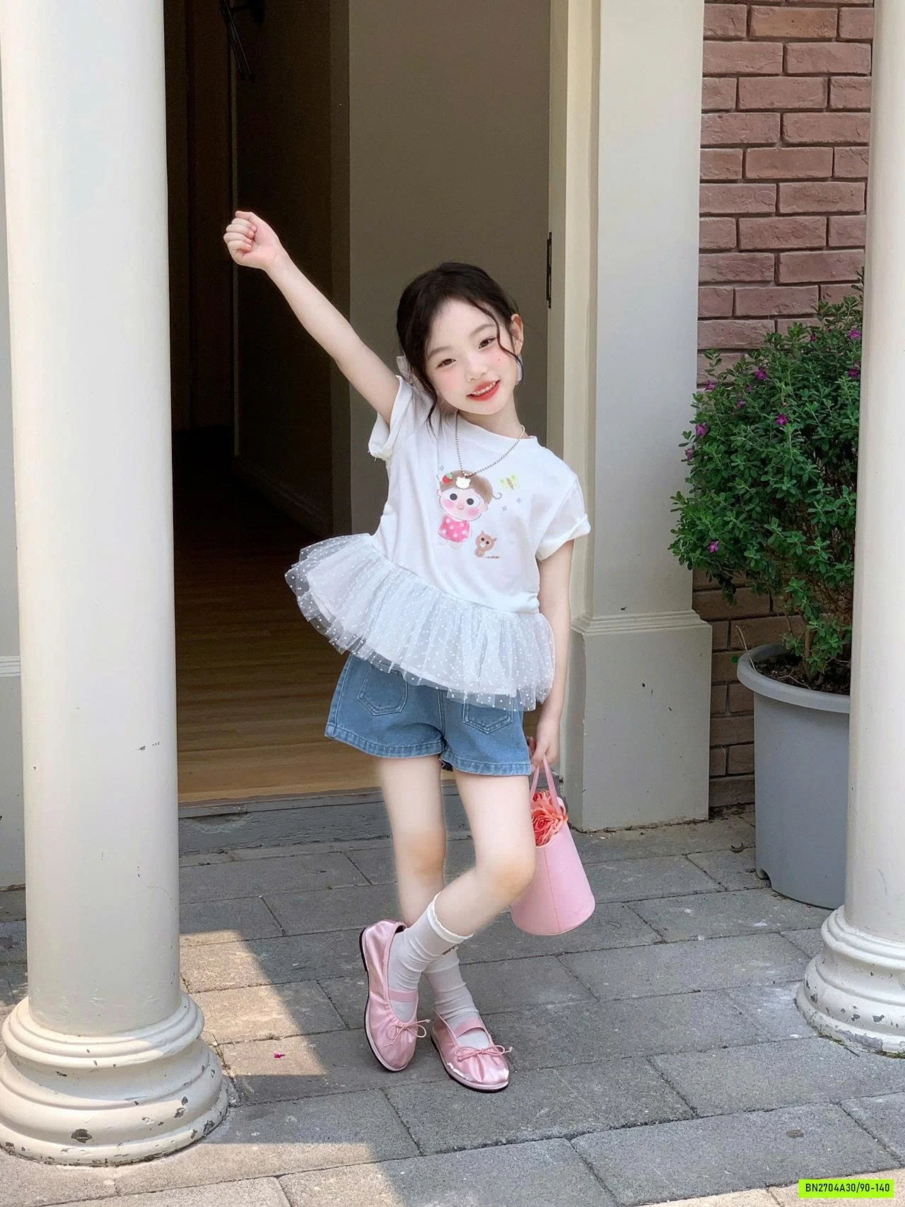 ÁO BÈO REN MIX SHORT JEANS