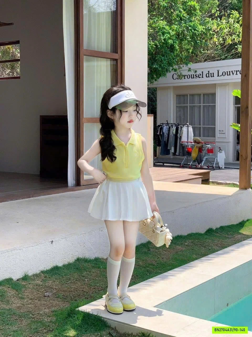 POLO SÁT NÁCH VÀNG MIX CV XẾP LY