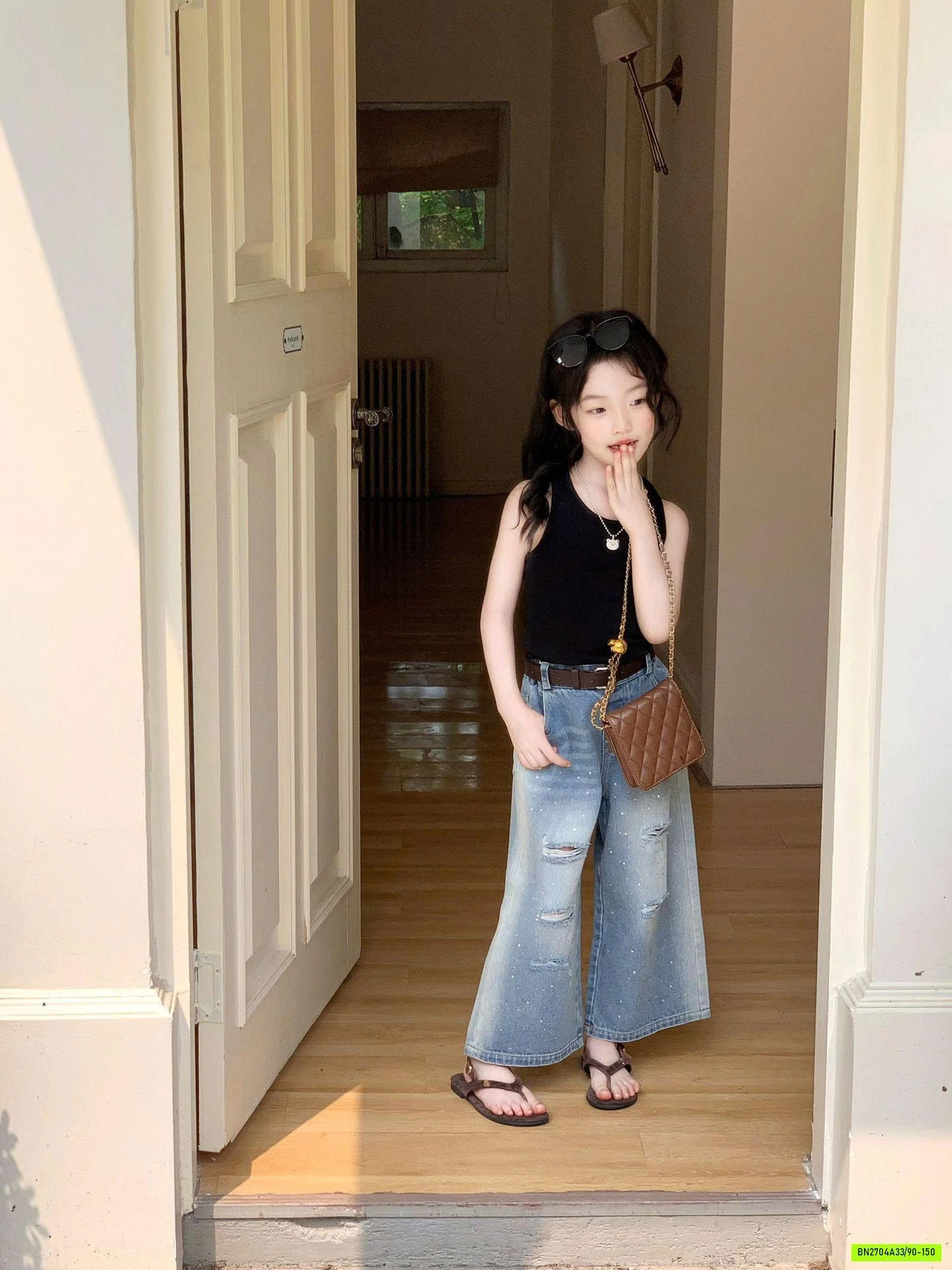 ÁO YẾM MIX JEANS SUÔNG RÁCH