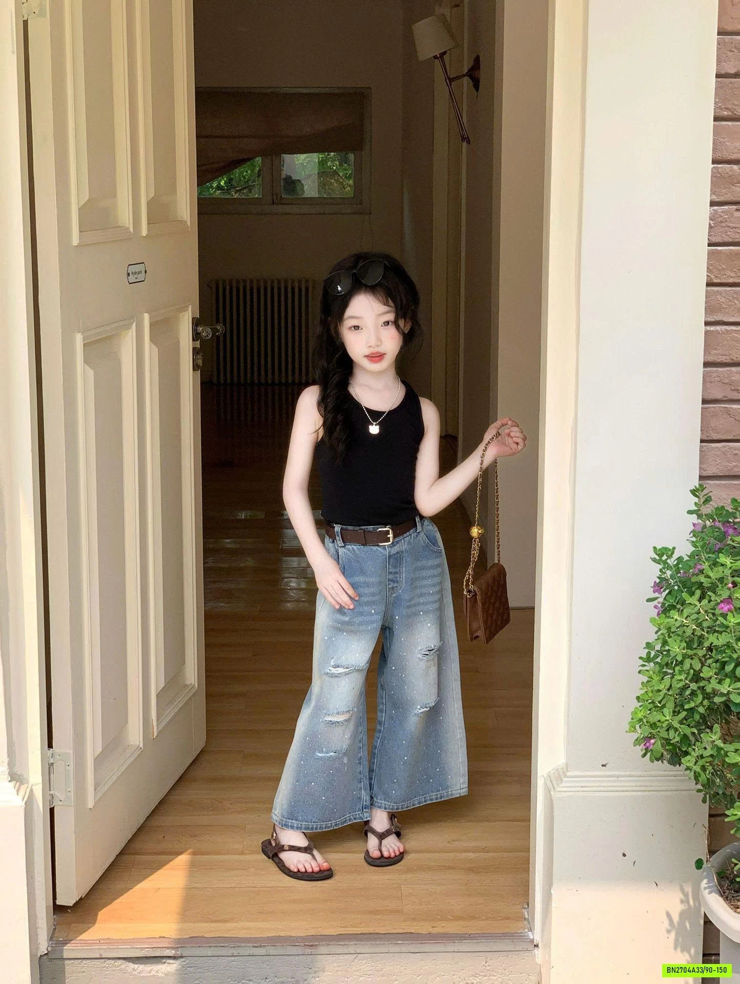 ÁO YẾM MIX JEANS SUÔNG RÁCH