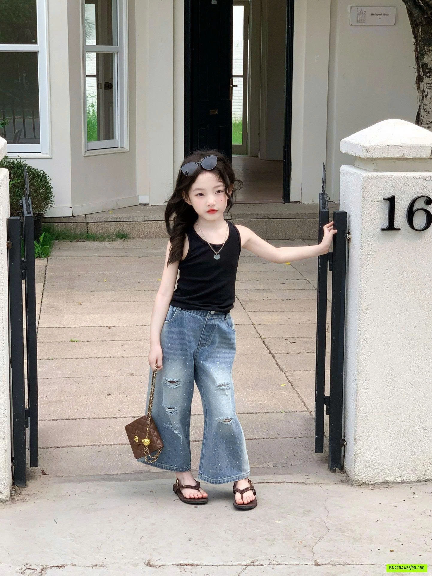 ÁO YẾM MIX JEANS SUÔNG RÁCH