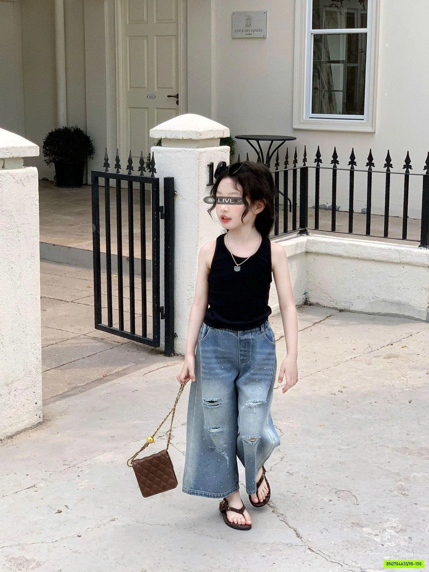 ÁO YẾM MIX JEANS SUÔNG RÁCH