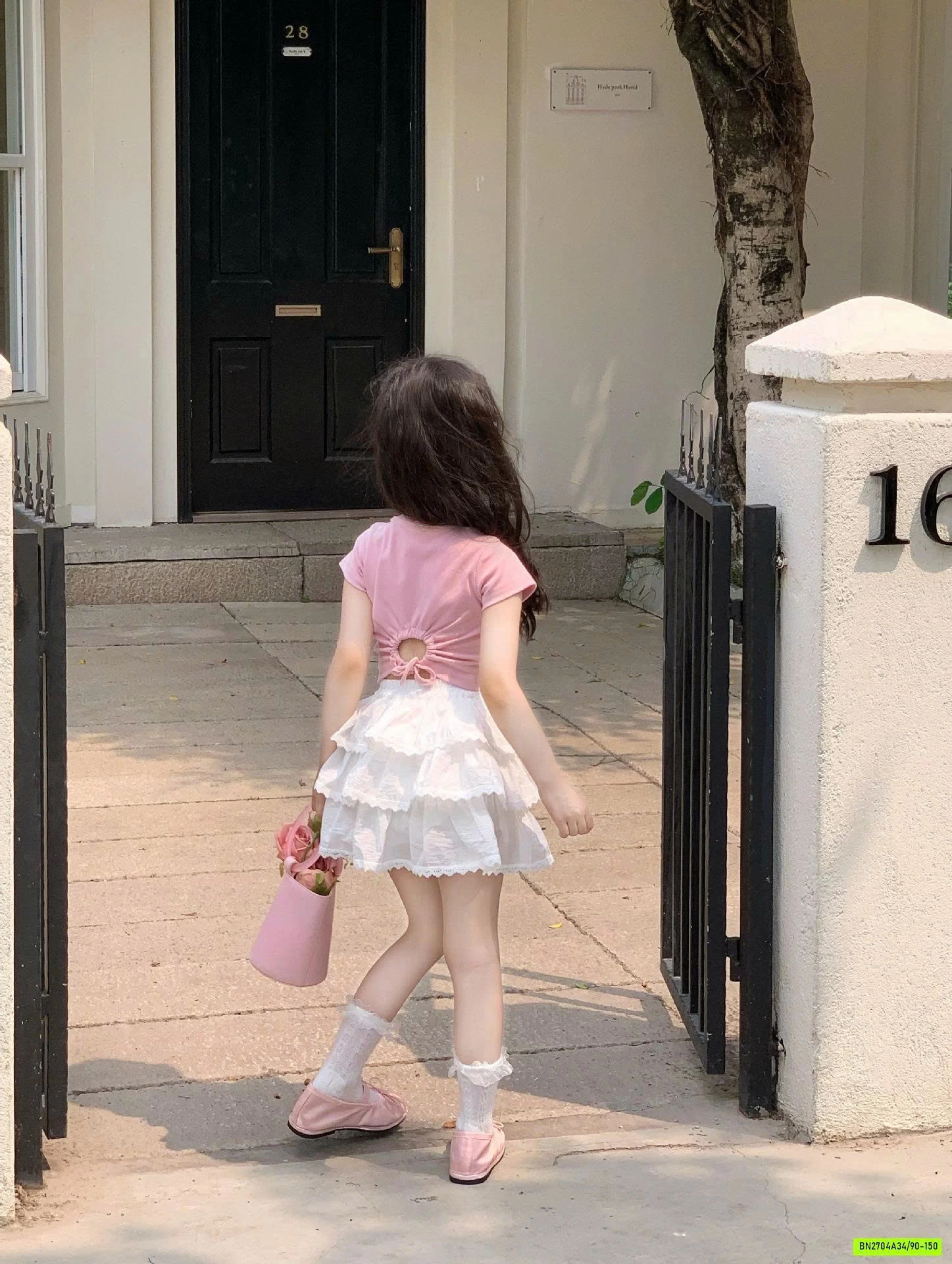 CROPTOP HỒNG MIX CV XẾP TẦNG