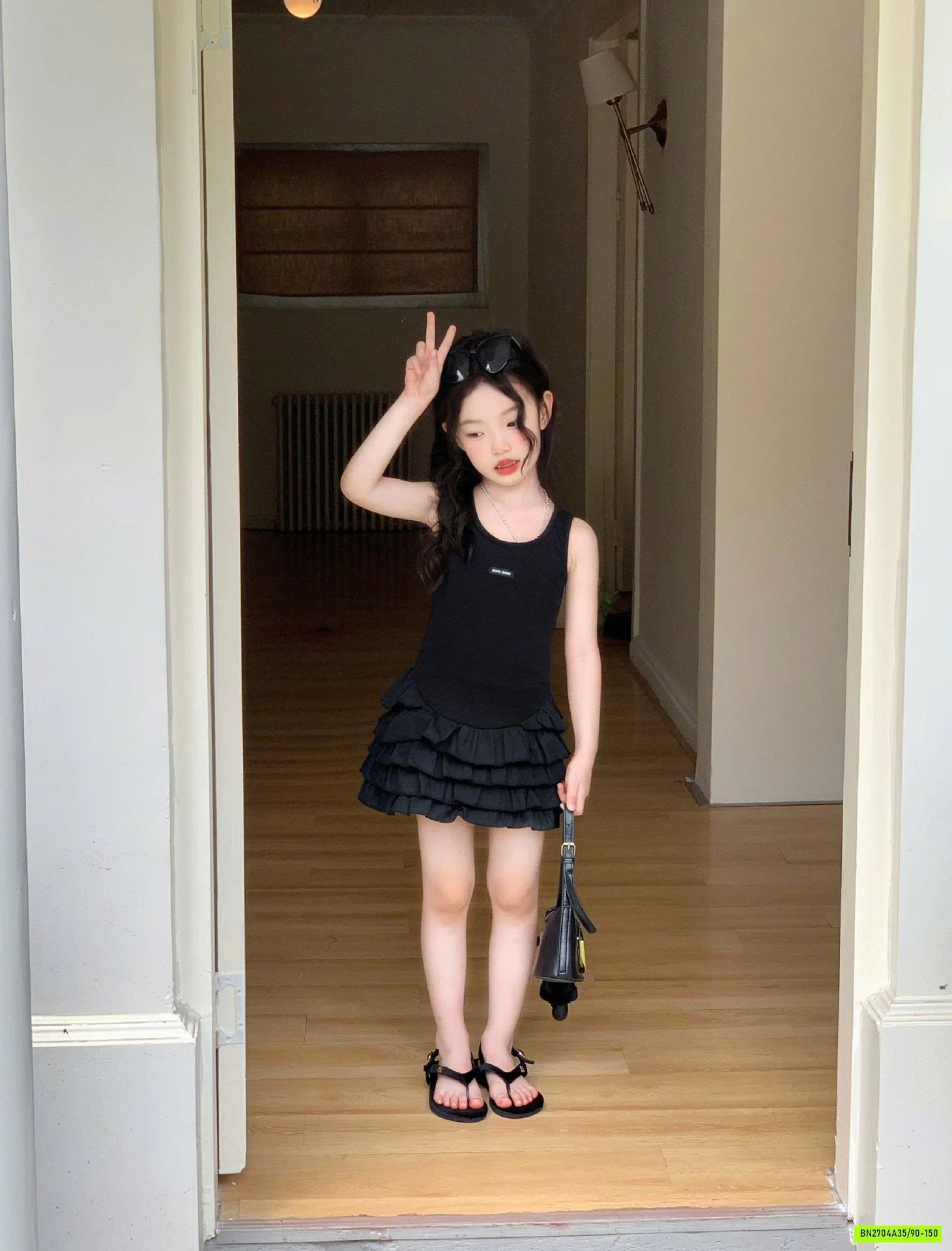 SÉT VÁY ĐEN GIẢ 2 LỚP XẾP TẦNG