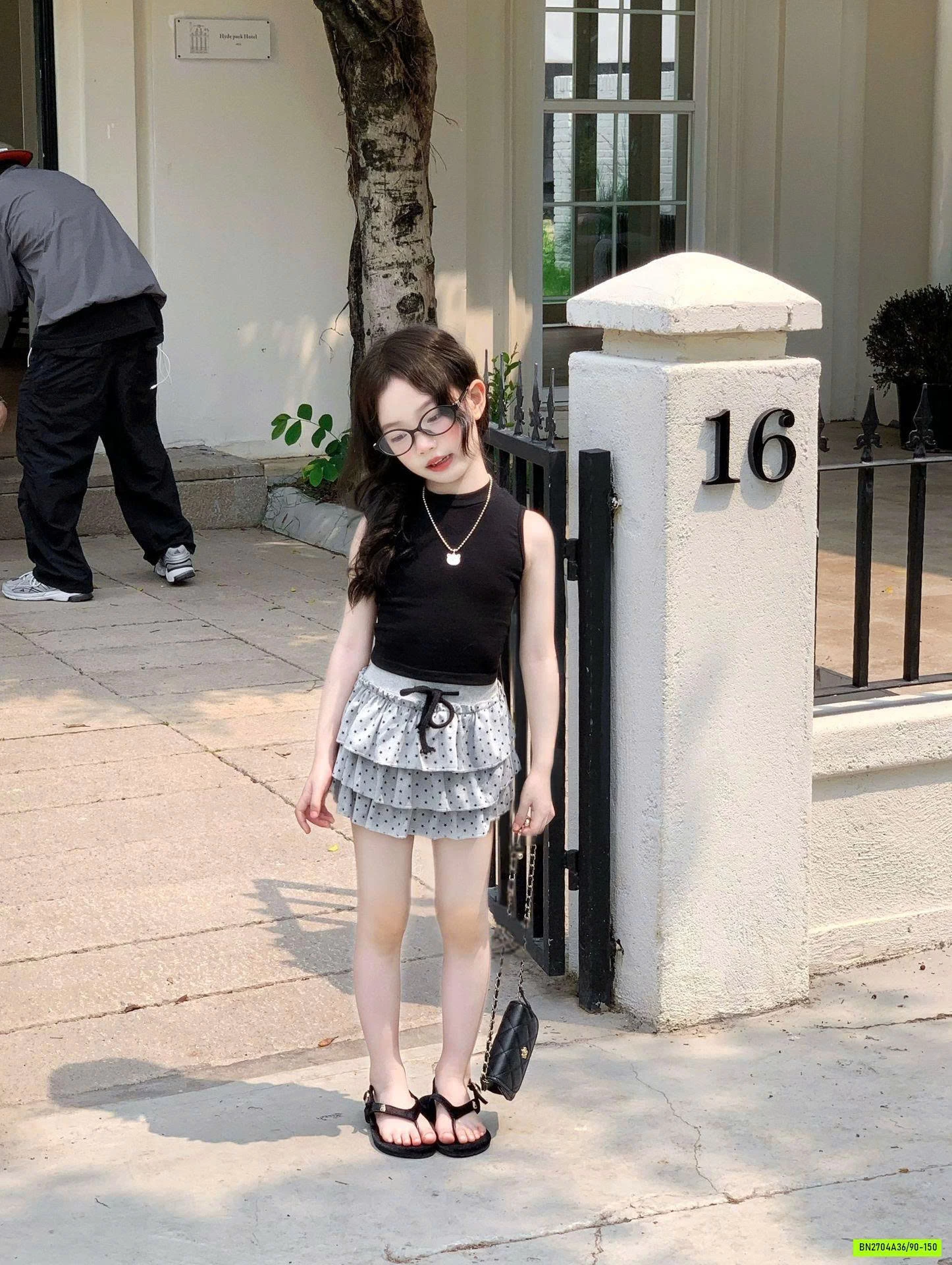 ÁO SÁT NÁCH MIX CV XÁM XẾP TẦNG