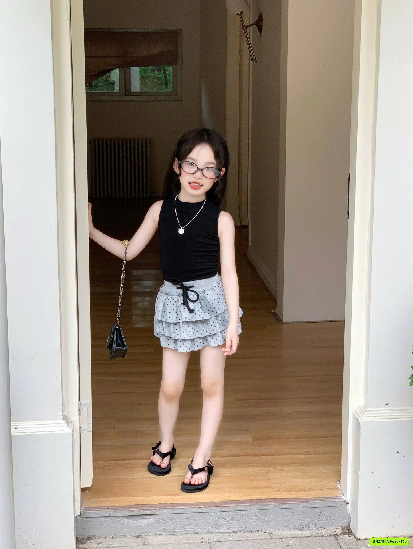 ÁO SÁT NÁCH MIX CV XÁM XẾP TẦNG