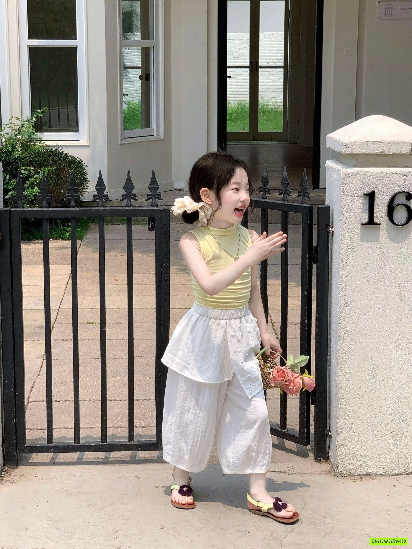 SÉT ÁO VÀNG MIX BAGGY ĐŨI TRẮNG