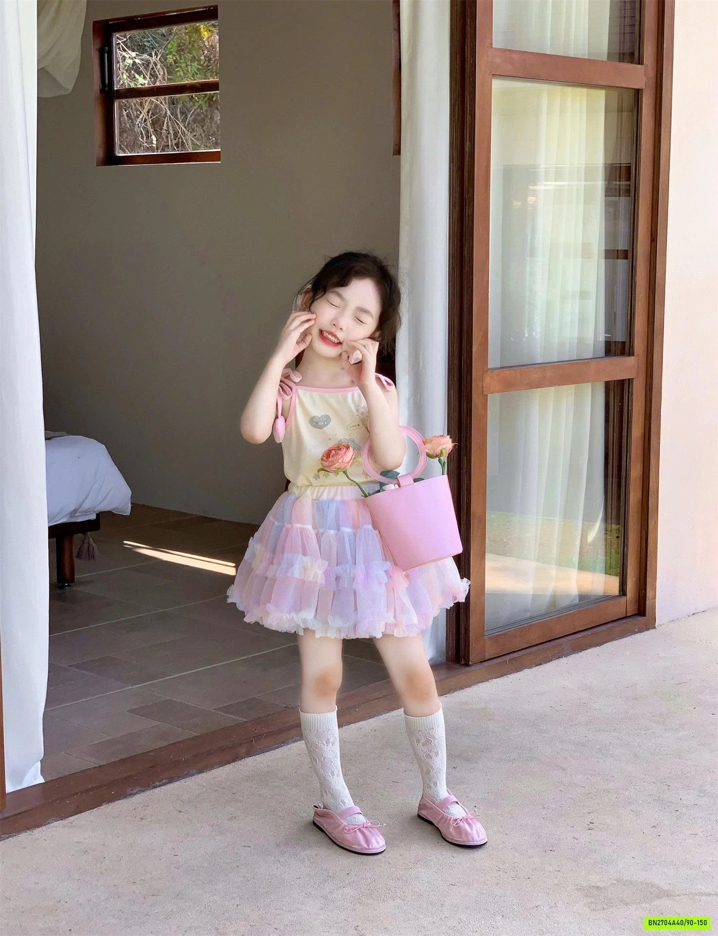 ÁO 2 DÂY MIX CV TUTU SẮC MÀU