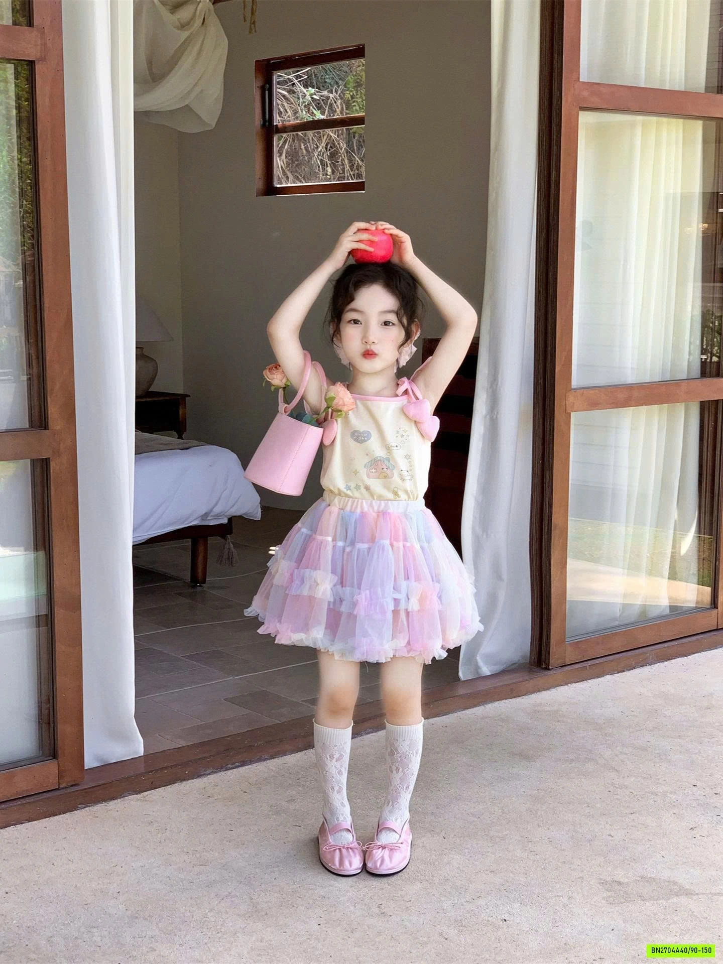 ÁO 2 DÂY MIX CV TUTU SẮC MÀU