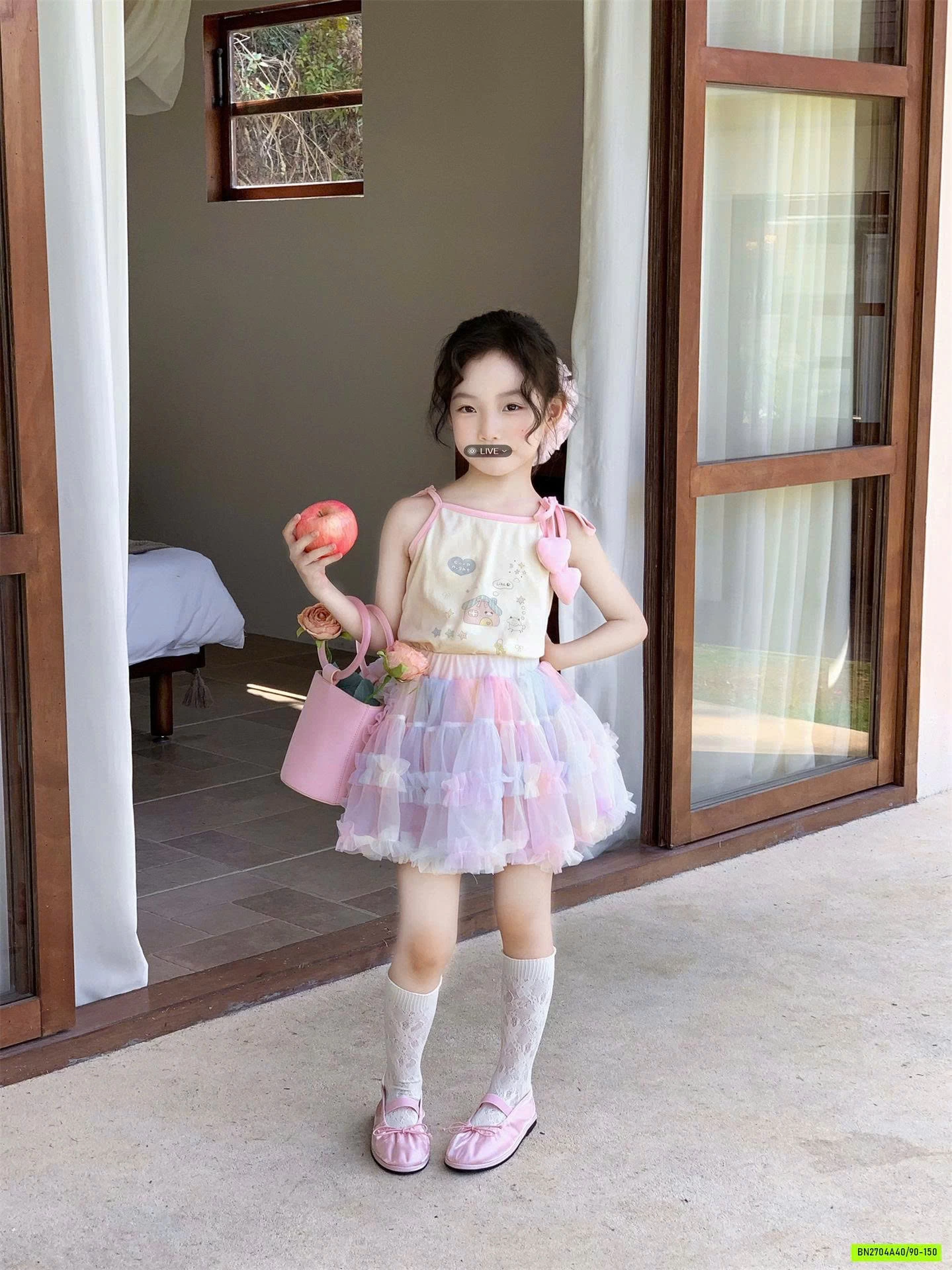 ÁO 2 DÂY MIX CV TUTU SẮC MÀU