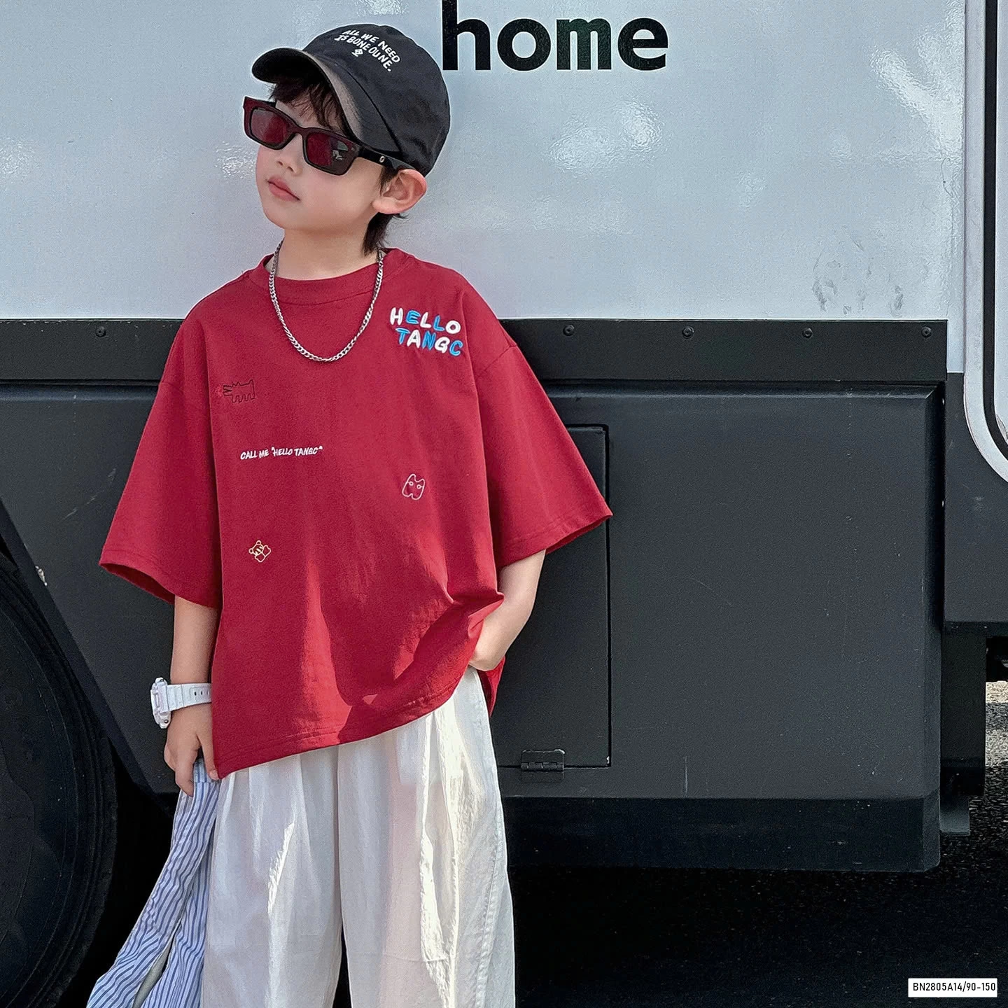 ÁO THUN ĐỎ THÊU CHỮ