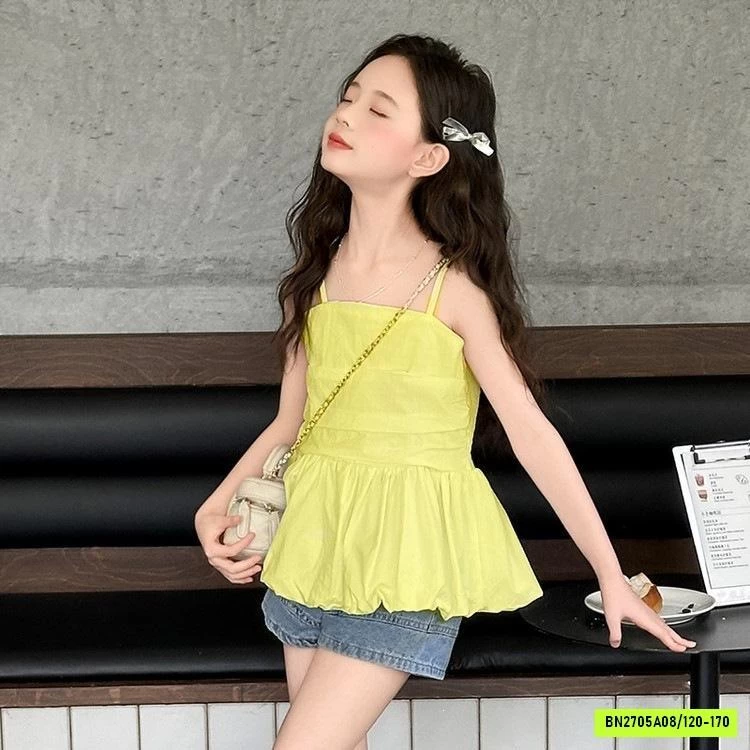 ÁO BÍ 2 DÂY MIX SHORT JEANS