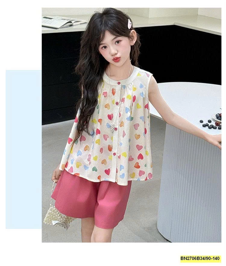 SÉT TRAI TIM HỒNG BÉ GÁI