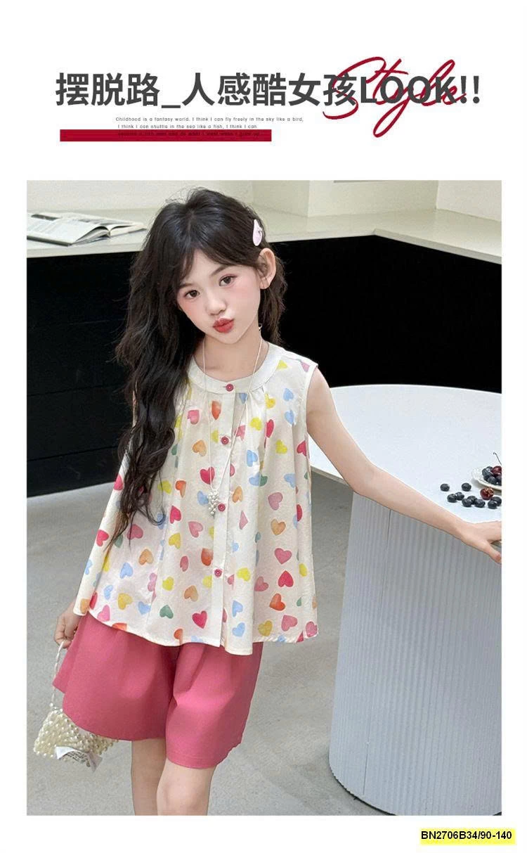 SÉT TRAI TIM HỒNG BÉ GÁI